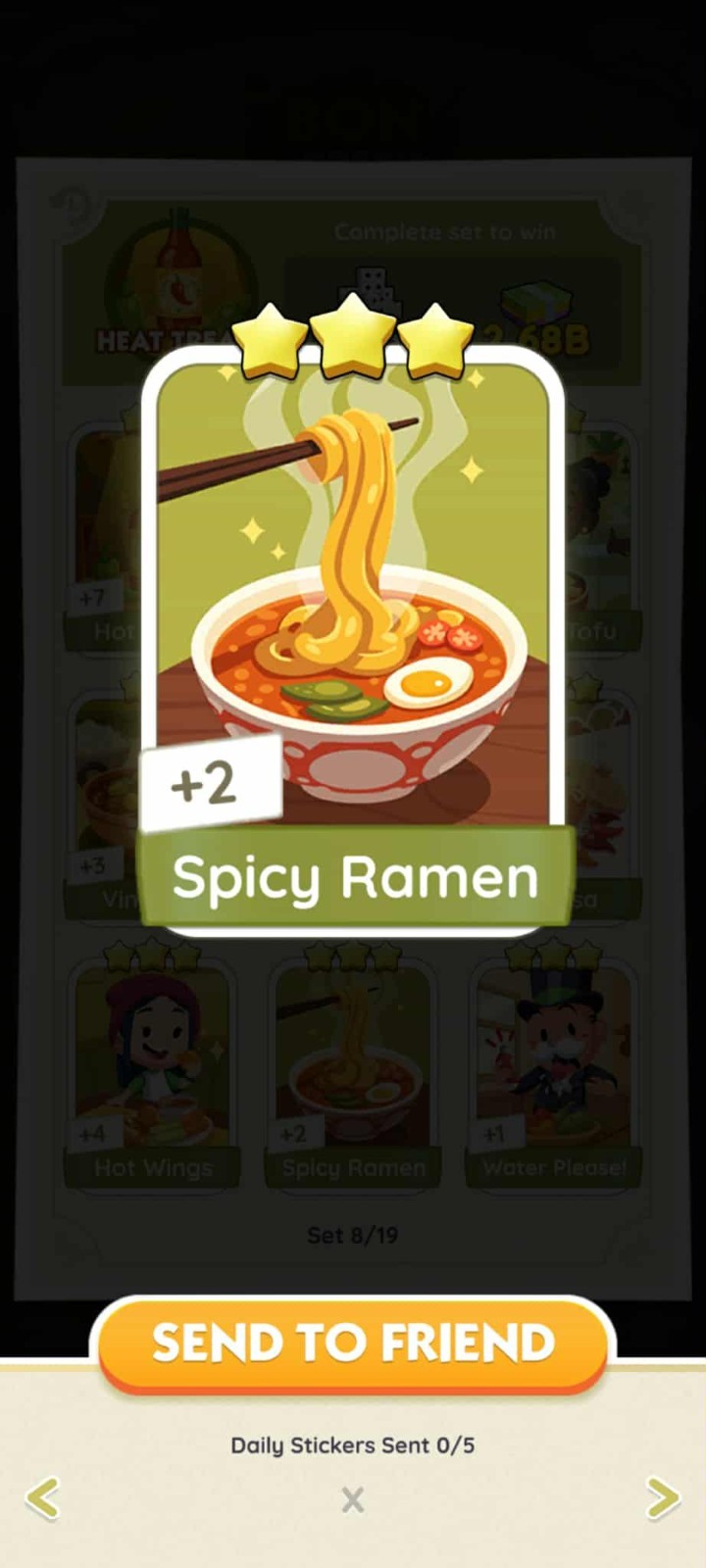 PEGATINA MONO GO 3 ESTRELLAS CON EL NOMBRE DE RAMEN PICANTE CON #ENVÍO SUPERRÁPIDO#