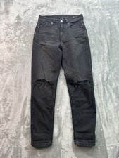 Abercrombie  Fitch Signature Jeans Skinny Crop Stretch Mid Rise Sz 25/26r Blue