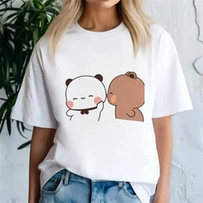 Bubu Dudu tshirt female Breathable Pastel Trendy Vintage Colorful tshirt korean
