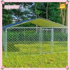 10' x 10' FT New Chain Link Dog Kennel Enclosure Waterproof Cover Outdoor USA