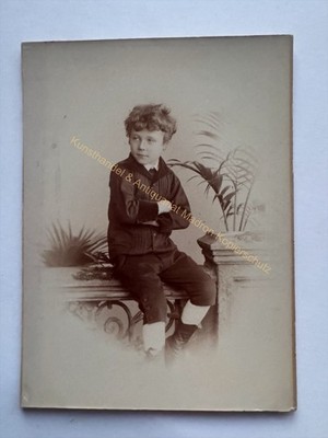 orig. KAB Kabinett Foto Fotografie alt Bild um 1890 Schaarwächter Kind Berlin