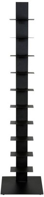 Sapiens 13 3/4''W Anthracite Metal 10-Shelf Bookcase Tower