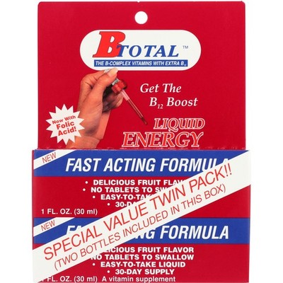 B Total Liquid Energy B-Complex Vitamin Supplement Twin