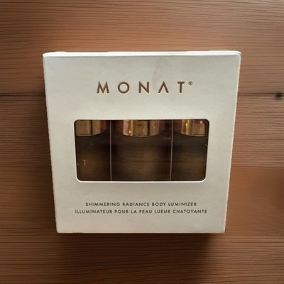 Monat Shimmering Radiance Body Luminizer Pink Shimmer Warm Shimmer Rich Bronze