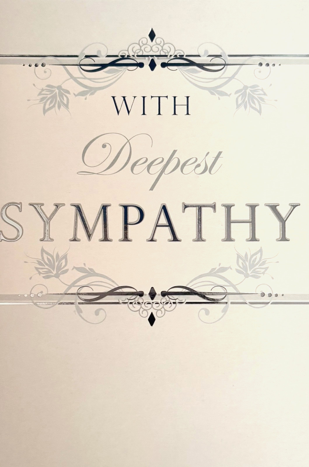 With deepest sympathy greetings card, brand new