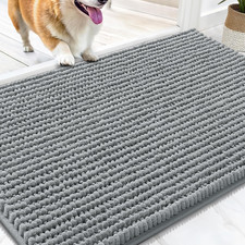 Dog Door Mat for Muddy Paws 30X20, Ultra Absorbent Chenille Mud Doormat, Non-Sli