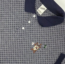 VINTAGE 1999 Taz Golf Polo Shirt XXL Blue Looney Tunes Warner Bros Studio Store