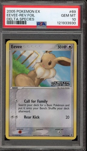 Pokemon Eevee EX Delta Species Reverse Holo #69 PSA 10 Gem Mint