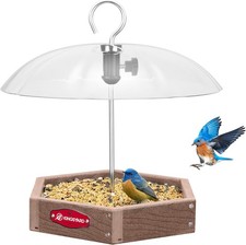 Kingsyard Large Platform Bird Feeder Outdoor Hanging