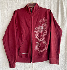VTG Ladies Harley Davidson Zippered Sweat Shirt Burgundy Brandon FL XS