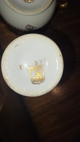 Antique Pickard Creamer and Sugar Set - Picture 8 of 14