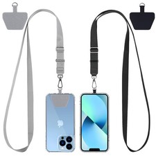 CACOE Phone Lanyard 2 Pcs Lengthened Adjustable Neck Strap,2 Pcs Patches,Univ...