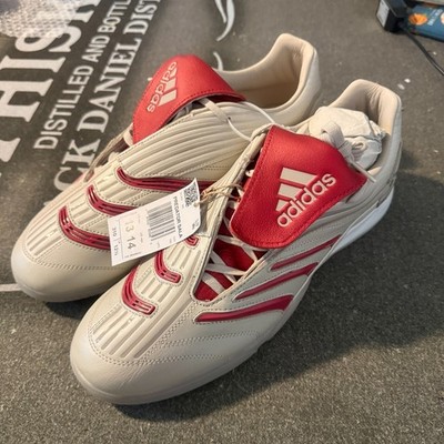Adidas Predator Sala Beige Team Victory Red Lifestyle Sneakers Shoes Size 13