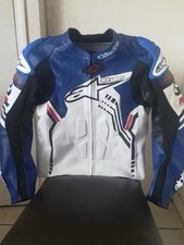 Giacca bici sportiva in pelle da corsa - design personalizzato - stile Repsol / HRC