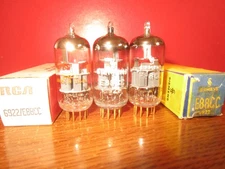 (3) NOS NIB to 100%  Testing  Siemens 6922/E88CC   Goldpin   Audio Tubes
