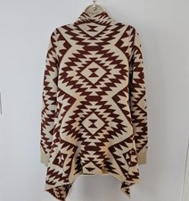 Bohemian Aztec Artsy Open Cardigan Sz S Layers Southwestern