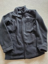 Columbia Boys Fleece Jacket Sz Medium 10/12 Black Full Zip Soft Outdoor New