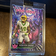 Wild Card Dino-Might Dino-Night Kenyon Sadiq Rookie 1/1 DMDNS7ES-KS Oregon Ducks. rookie card picture