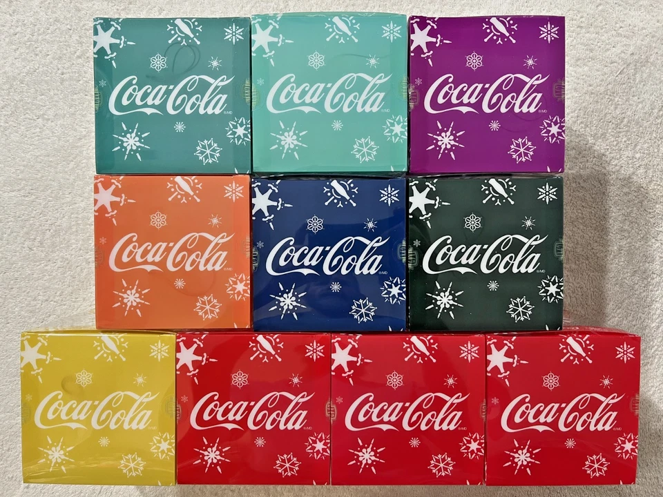 2025 M2 COCA COLA CHRISTMAS ORNAMENTS SET OF 10 ALL DIFFERENT 6000 PIECES *NEW* - Image 3 of 4
