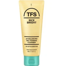 The Face Shop Rice Bright pH Balancing Gel Foaming Cleanser 100ml/ KBeauty