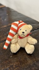 FULLY JOINTED Teddy BEAR Handmade Costume Vintage Miniature Christmas Winter