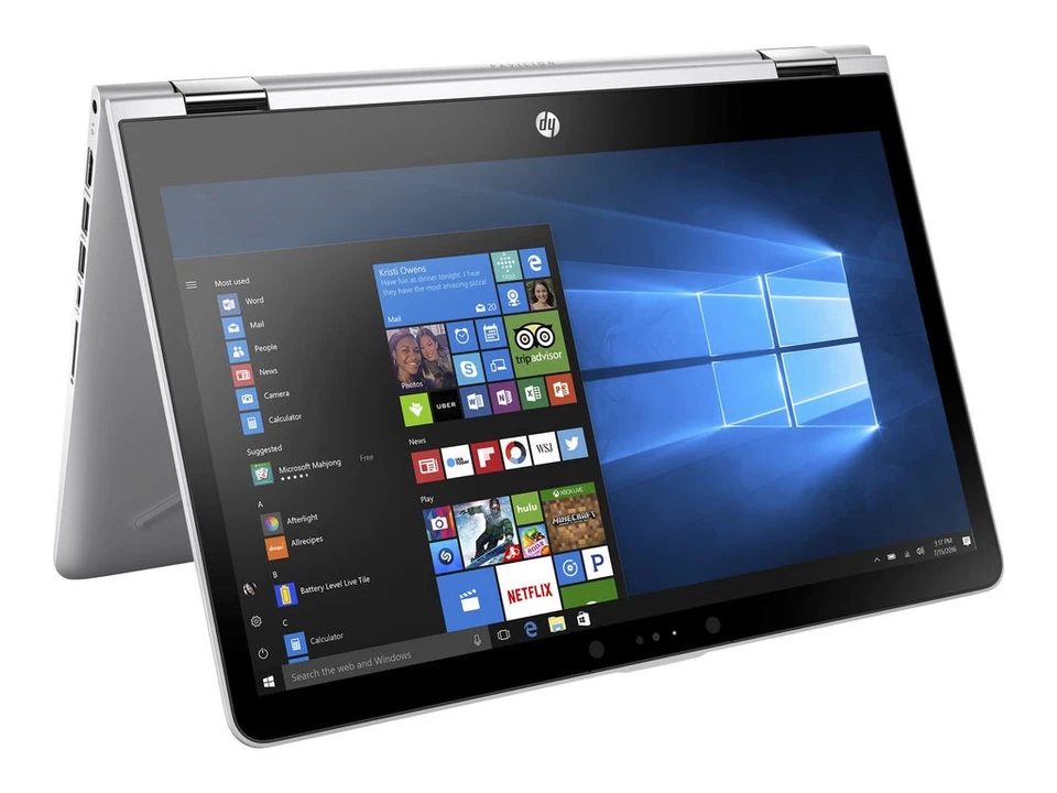 HP Pavilion x360 - WXGA Touch - i3 7100U - 6GB RAM - 500GB HDD - 银色 — 第 3/4 张图片