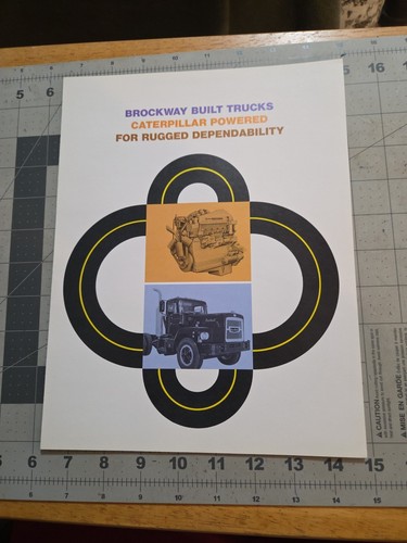 1970's Brockway Built Trucks Caterpillar Powered Diesel Engines Brochure