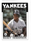 Q 1986 Topps Baseball Rickey Henderson #500 NRMT