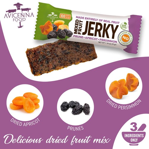 18 Natural Fruit Mix Jerky Bars 3 different Flavors 6 each Snacks 20.9 Oz Vegan - Picture 5 of 10