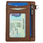 Slim Women Men Wallet with Zipper Pocket,RFID Blocking Coin Purse Card Holder