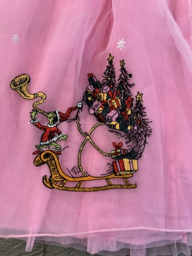 Hanna Andersson Dr. Seuss Grinch Embroidered Tutu Skirt Size L 10-12 Pink Cindy - Picture 20 of 24
