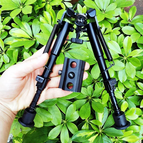 6-9inch Adjustable Rifle Bipod Spring Return Swivel with Adapter for Hunting - Picture 1 of 9