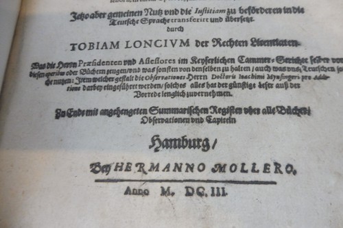 Rarität ! antikes , großes , dickes Buch , Gesetzbuch von 1603 , Hamburg - Bild 6 von 13