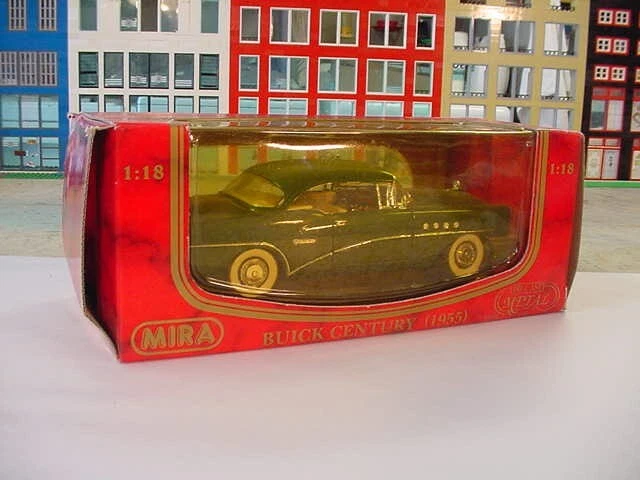 Mira 1955 Buick Century 1:18 scale diecast model Boxed Rare Green