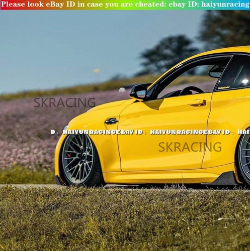 Carbon Fiber Side Skirt Winglets Splitter Lips 2pcs For BMW 2-Series MP F87 M2 - Picture 5 of 10