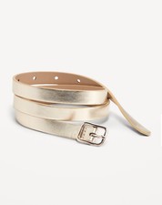 Old Navy Women s Skinny Metallic Gold Belt (0...