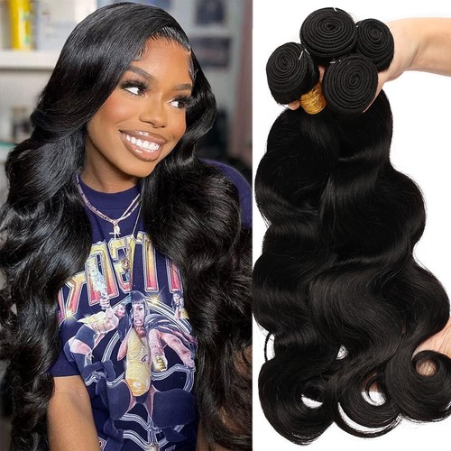 THICK 1-3 BUNDLES Brazilian Virgin Human Hair Weft Extensions Straight Body Wave - Picture 18 of 72
