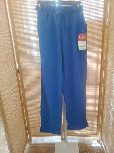 Flex Core Womens Scrub Pants Size XL Blue Drawstring Eight Way Stretch Pockets - Picture 8 of 12