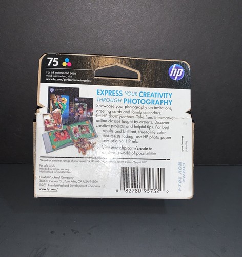 HP 75 Genuine Tri-Color Ink Cartridge Exp: 11/2014 - New - Sealed - Picture 2 of 3