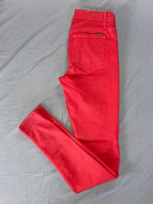 Joe's 'The Skinny' USA Made Lightweight Stretch Denim Jeans. Red, Size 27. EUC!!