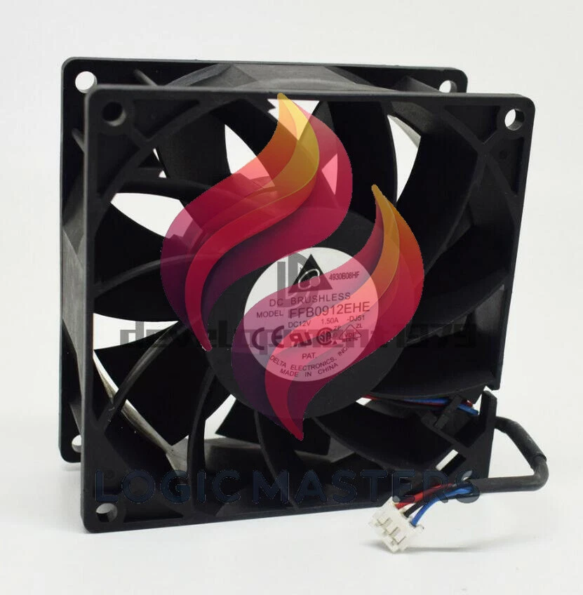 1PCS NEW Delta High Airflow Fan FFB0912EHE 92x92x38mm 92mm 9038 12V 1.5A 3wire - Image 2 of 4