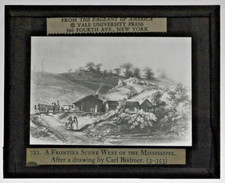 MLS  - #722 Frontier Scene West of The Mississippi - Drawing by C Bodmer  MLS181