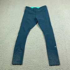 Lululemon Tight Stuff Tight II Crop 25” Womens 6 Reflective Dots Nocturnal Teal