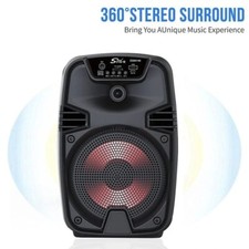 CASSA PORTATILE CON RADIO FM USB SD MP3 BLUETOOTH SMARTPHONE SPEAKER MICROFONO