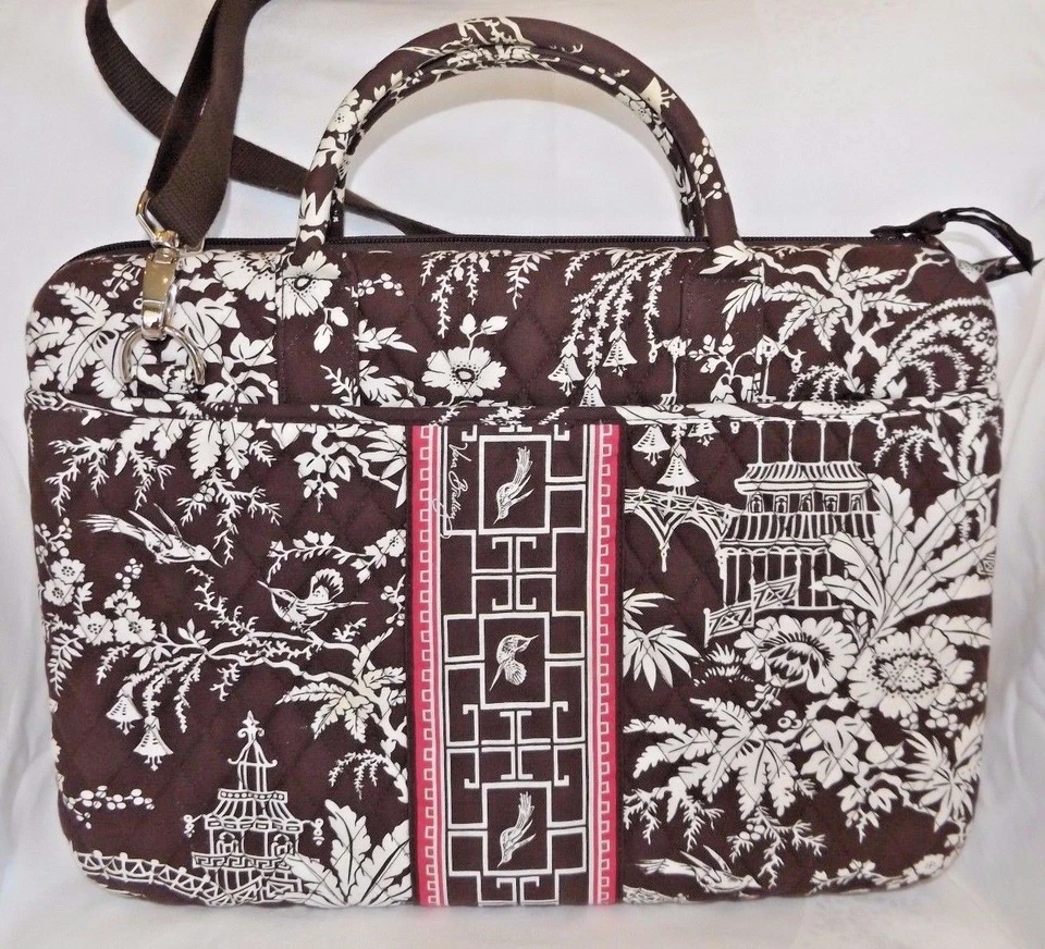 VERA BRADLEY Estuche Portafolio para Portátil con Correa - TOILE IMPERIAL - Perfecto Estado Foto 3 de 4