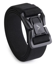 Men Belt,Tactical Belt,1.5 inch Stretch Nylon Golf Belt with Heavy Duty Seatbelt