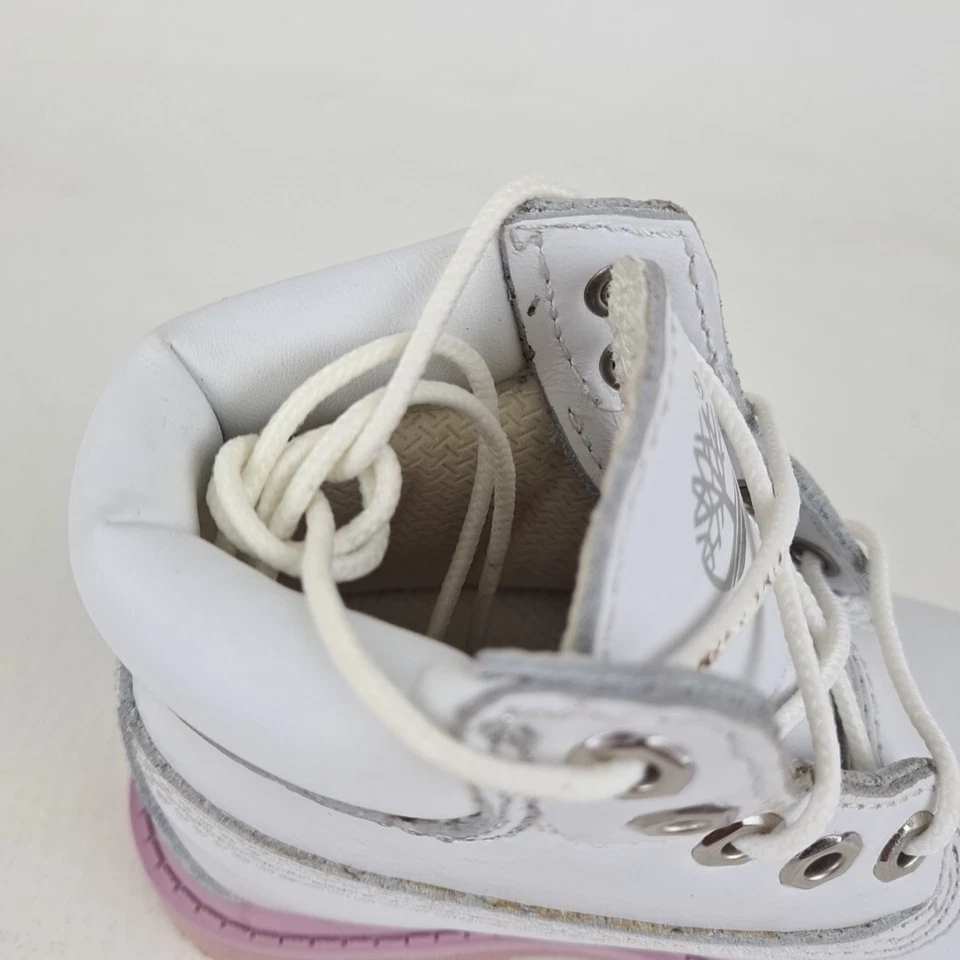 Botas informales Timberland clásicas 20832 para niños pequeños al aire libre blancas talla 6 Foto 4 de 4