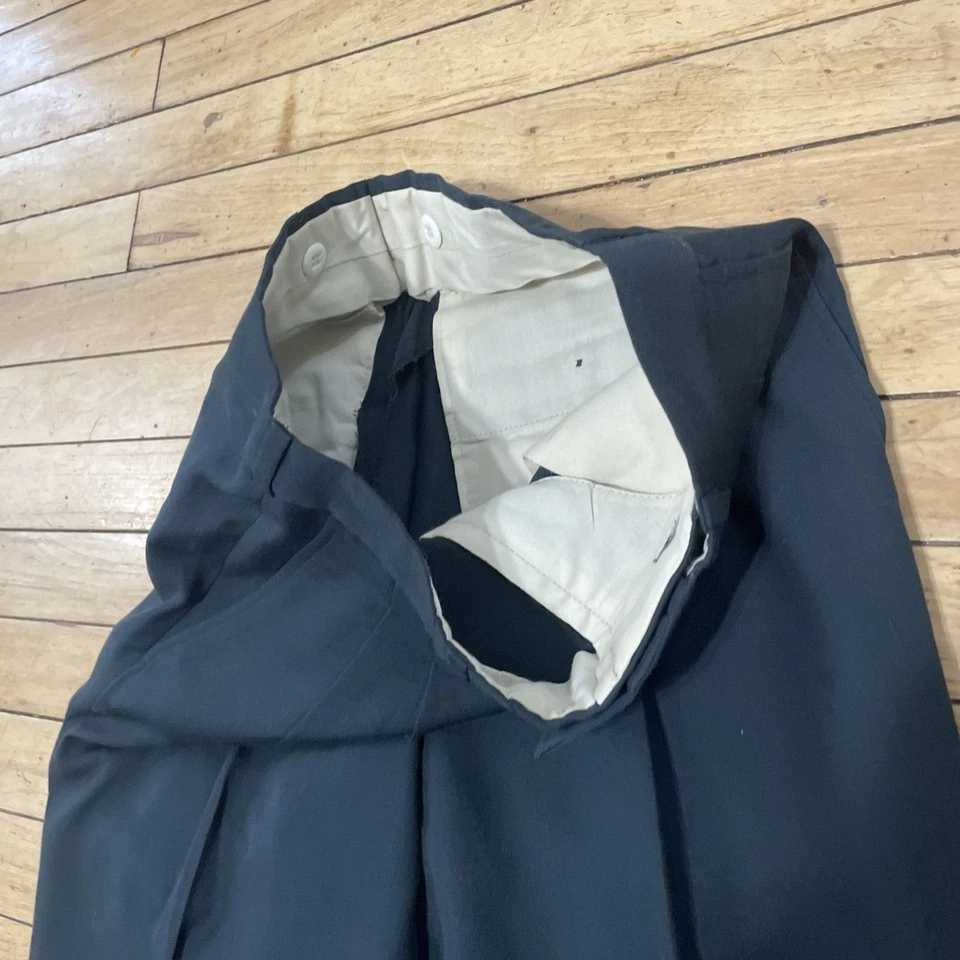 Винтажные плиссированные брюки женские 31S плиссированные шерстяные брюки брюки брюки (зеленый серый синий) 30x30 - Изображение 4 из 4