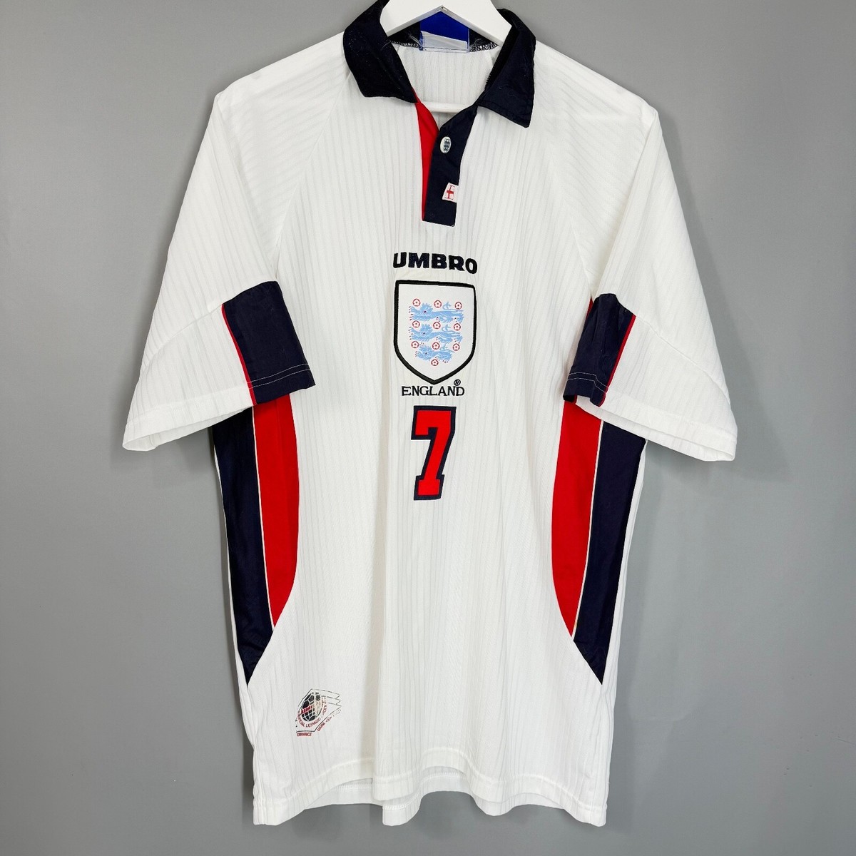 UMBRO イングランド代表 BECKHAM 7 シャツ M England 2002 WC Home Soccer Long Sleeve Jersey BECKHAM #7