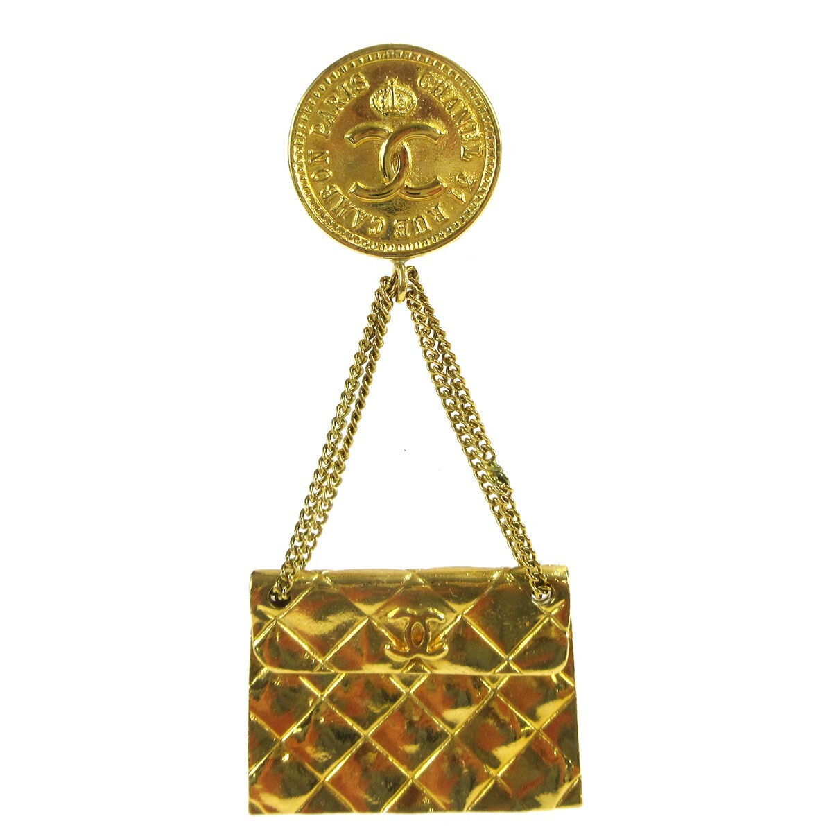 CHANEL ゴールド ピン Chanel Bag Brooch Pin Gold 29 75753 | eBay